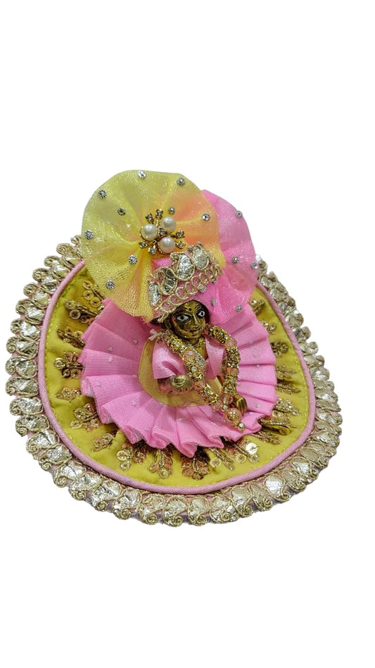Laddu Gopal Dress with Mukut and Patka l Ladoo Gopal Dress l Bal Gopal l Kanha Ji Thakur Ji Heavy Dress Poshak