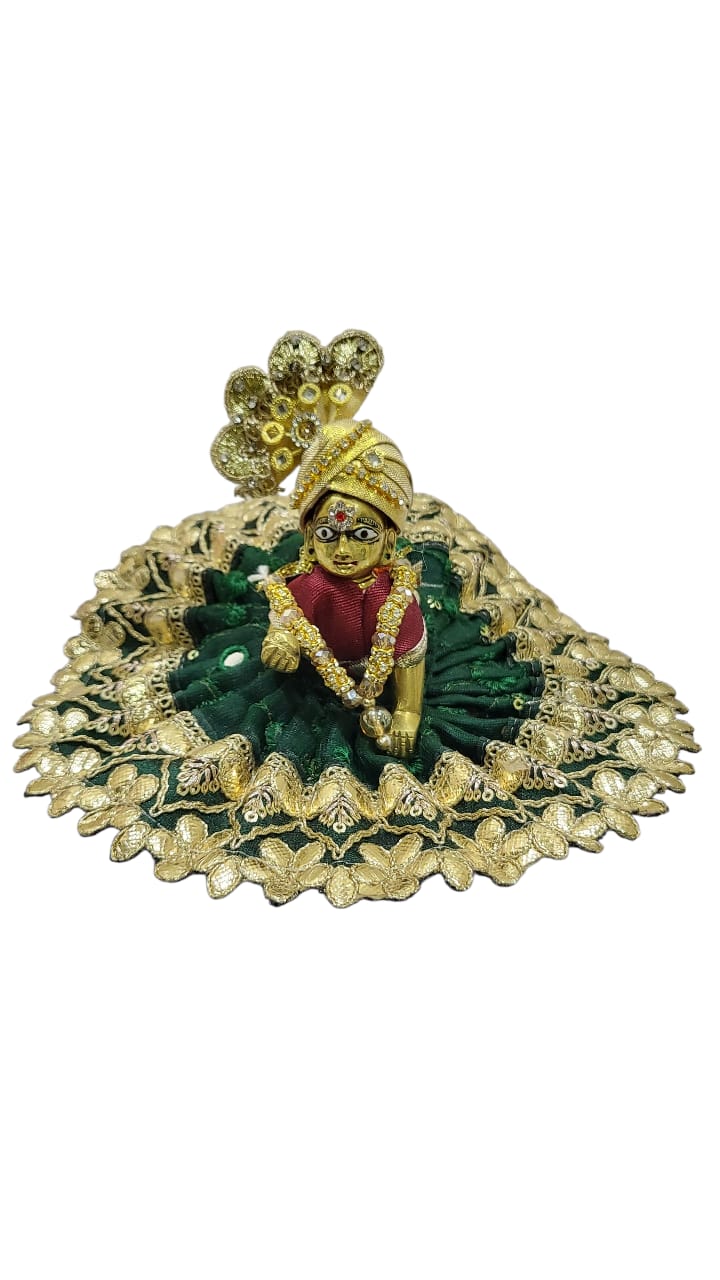 Laddu Gopal Dress with Mukut and Patka l Ladoo Gopal Dress l Bal Gopal l Kanha Ji Thakur Ji Heavy Dress Poshak