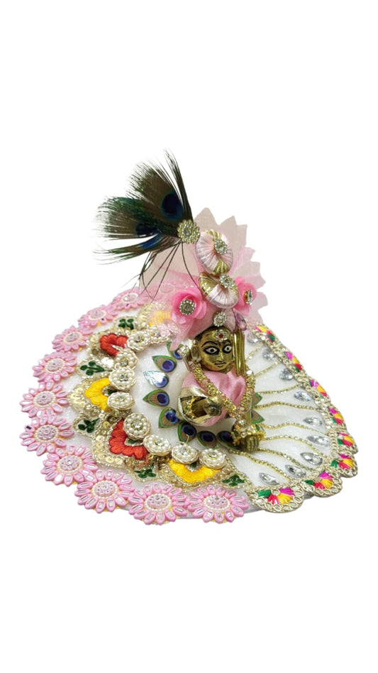 Laddu Gopal Dress with Mukut and Patka l Ladoo Gopal Dress l Bal Gopal l Kanha Ji Thakur Ji Heavy Dress Poshak