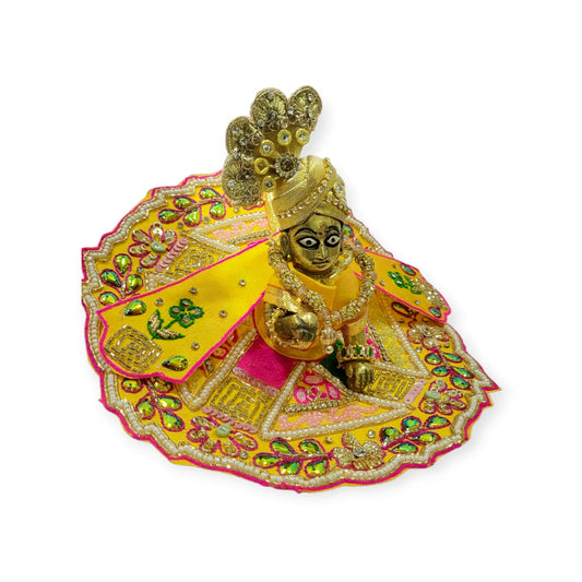 Laddu Gopal Dress with Mukut and Patka l Ladoo Gopal Dress l Bal Gopal l Kanha Ji Thakur Ji Heavy Dress Poshak