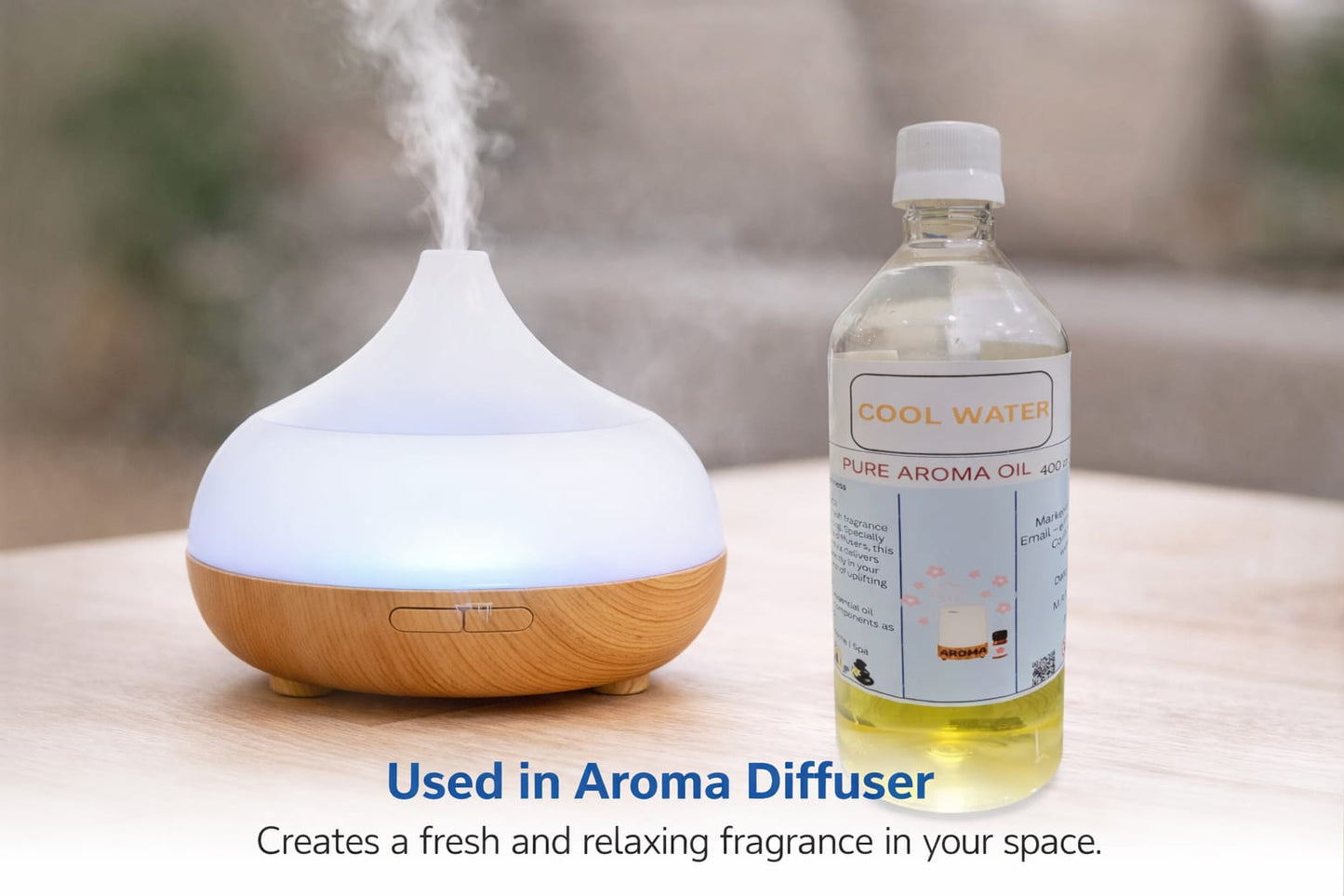 Kstar COOL WATER Fragrance Oil | Aroma Oil for Candles, Diffusers, Soaps & Room Fresheners |