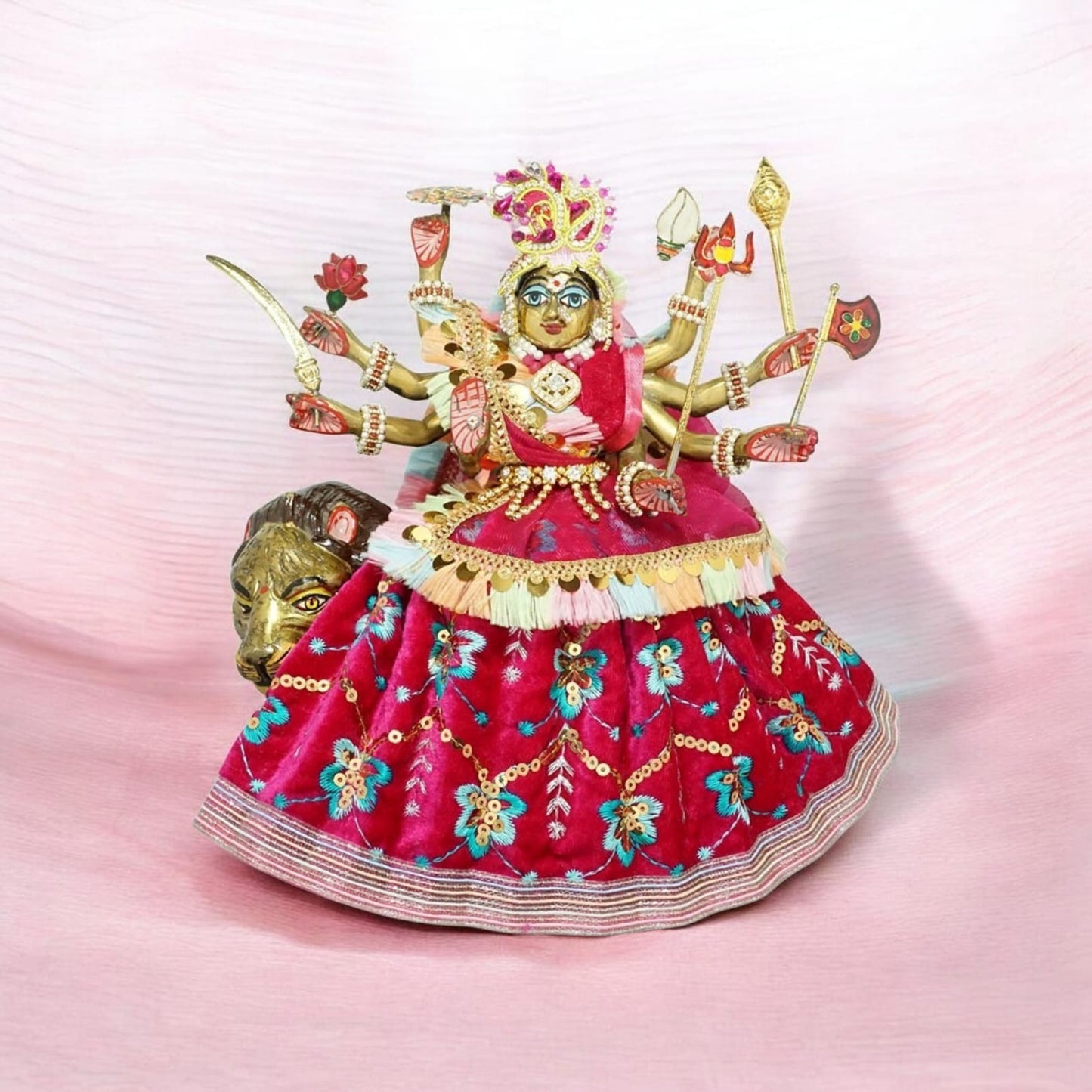 Durga ji Rani Sitara Lace Shaneel Dress