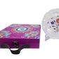 Handmade White Marble Decorative Plate with Wooden Stand 7 inch