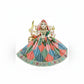 Durga Ji SkyBlue Multi Embroidery Lace Work Dress  (0 reviews)