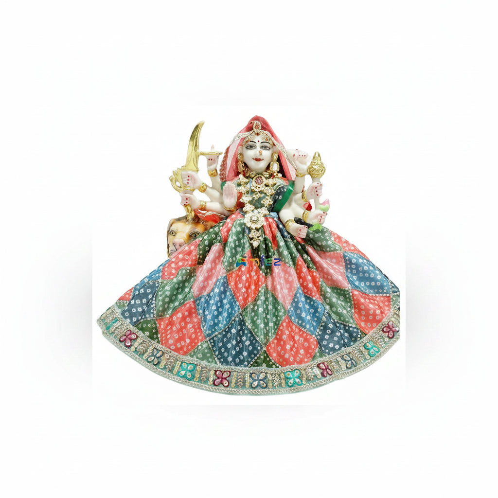Durga Ji SkyBlue Multi Embroidery Lace Work Dress  (0 reviews)