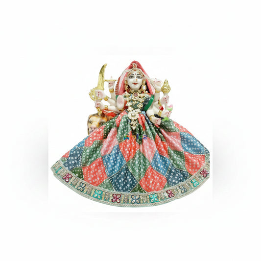 Durga Ji SkyBlue Multi Embroidery Lace Work Dress  (0 reviews)