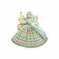 Durga Ji SkyBlue Embroidery Lace Work Dress