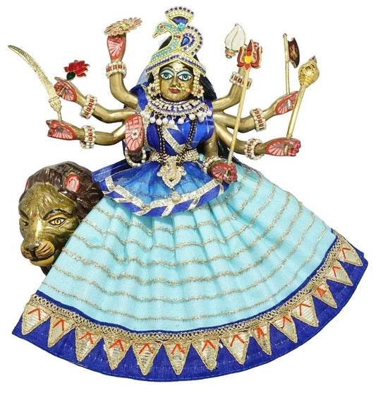 Durga MATA Sky Blue Washable Dress