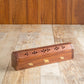 Wooden Coffin Incense Stick Cone Burner Holder Stand with Storage Compartment Ash Catcher | 10 Inches
