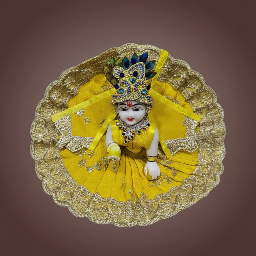 Laddu Gopal Poshak with Pagdi Patka l Ladoo Gopal Dress l Bal Gopal l Kanha Ji Thakur Ji Heavy Dress