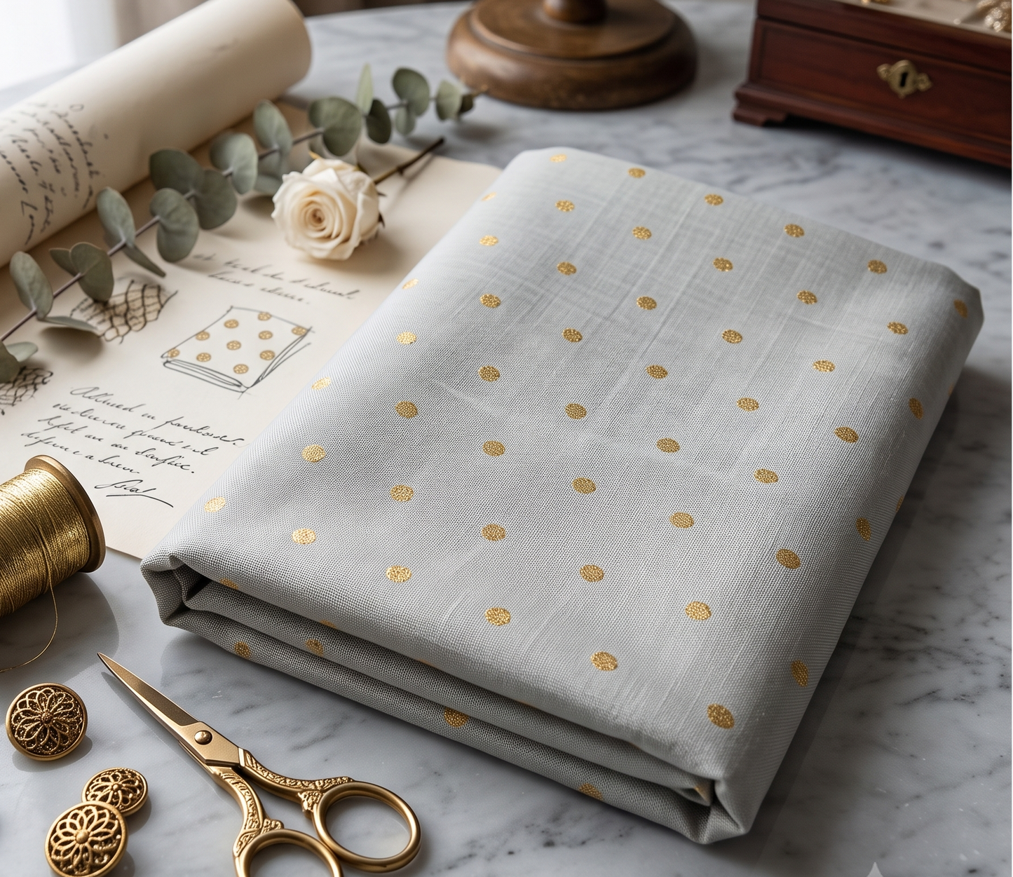 Chanderi Silk Butti Fabric