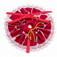Red & White Lace Designer Ladoo Gopal Poshak