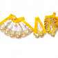 Yellow & White Designer Ladoo Gopal Dress Set,Ladoo Gopal Designer Dress with Matching Accessories