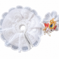 White Embroidered Ladoo Gopal Shringar Dress / Vastra Set