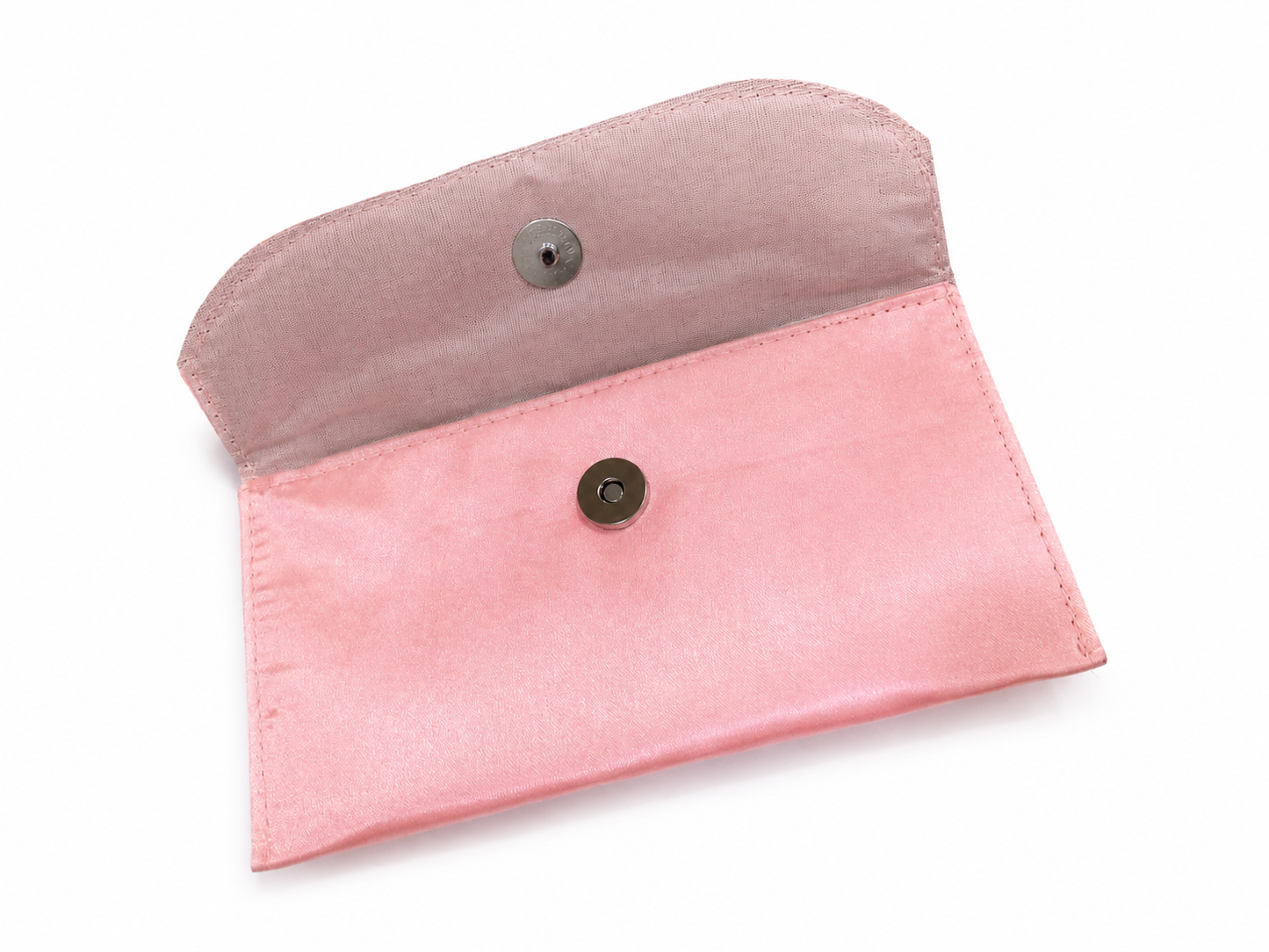 Pastel Peach Satin Festive Clutch with Peacock & Pearl Motifs
