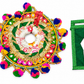 Multicolor Designer 1 No  Ladoo Gopal Shringar with Pearl Beads, Golden Embroidery
