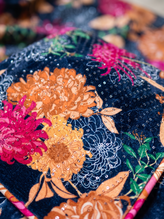 Elegant Floral Print Material