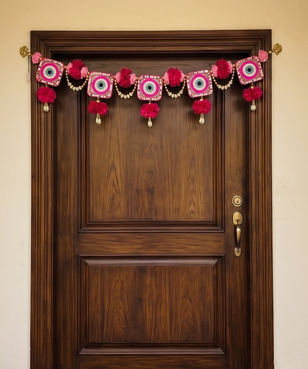 Evil Eye  & Floral Door Hanging Toran / Bandarwal for Festivals & Diwali Special  Wall Decor