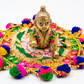 Multicolor Designer 1 No  Ladoo Gopal Shringar with Pearl Beads, Golden Embroidery