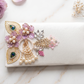 Festive Pink Satin Envelope Pouch with Pearl Tassel