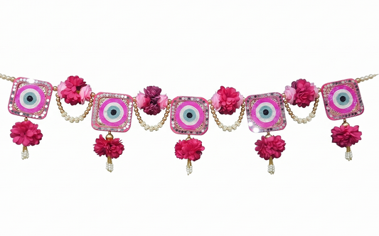 Evil Eye  & Floral Door Hanging Toran / Bandarwal for Festivals & Diwali Special  Wall Decor