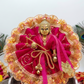 Rani Pink & Golden Embroidered Ladoo Gopal Poshak | Designer Bal Gopal Dress with Lace & Ribbon  Janmashtami, Festivals, Puja, Temple Decoration & Daily Shringar                                        Ribbon