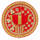 Red and Gold Designer 2 No Ladoo Gopal Poshak Kanha Ji Dress, Thakur Ji Poshak,