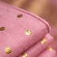 Pink Chanderi Silk Fabric with Gold Zari Buti