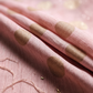 Pink Chanderi Silk Fabric with Gold Buta