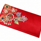 Traditional Red Floral & Crystal Embellished Ethnic Evening clutch