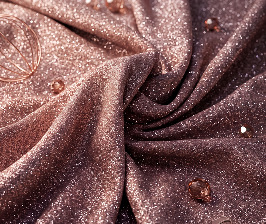 Rose Gold Lurex Shimmer Fabric