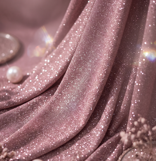Rose Gold Lurex Shimmer Fabric