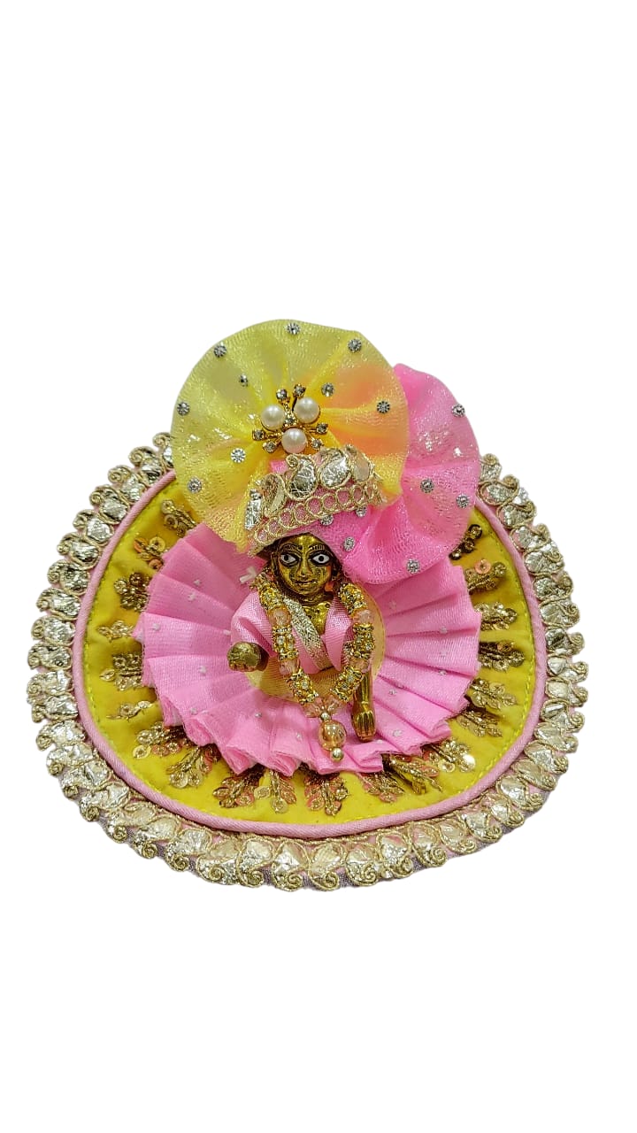 Laddu Gopal Dress with Mukut and Patka l Ladoo Gopal Dress l Bal Gopal l Kanha Ji Thakur Ji Heavy Dress Poshak