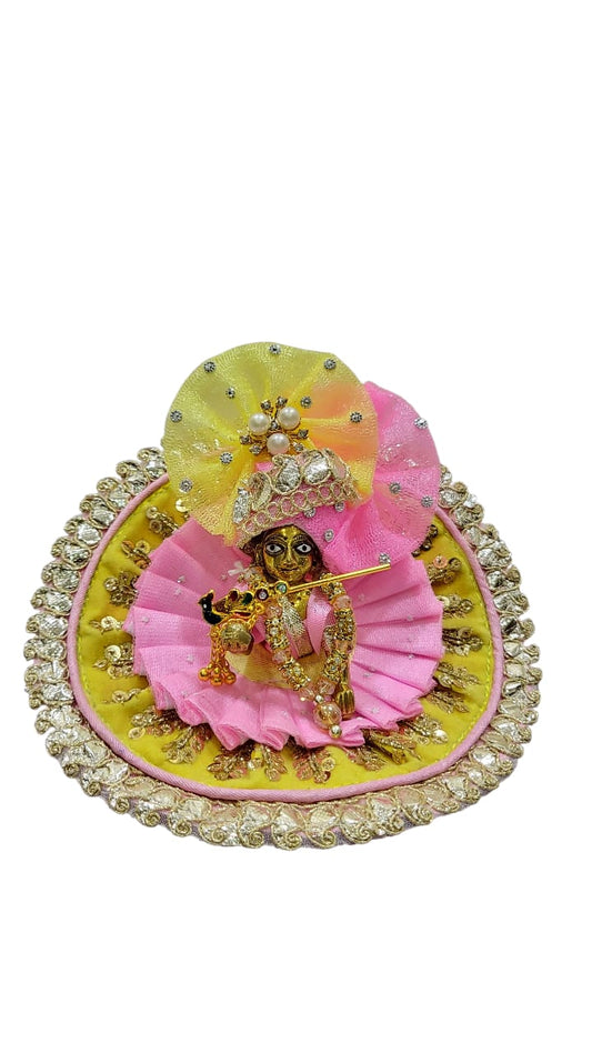 Laddu Gopal Dress with Mukut and Patka l Ladoo Gopal Dress l Bal Gopal l Kanha Ji Thakur Ji Heavy Dress Poshak