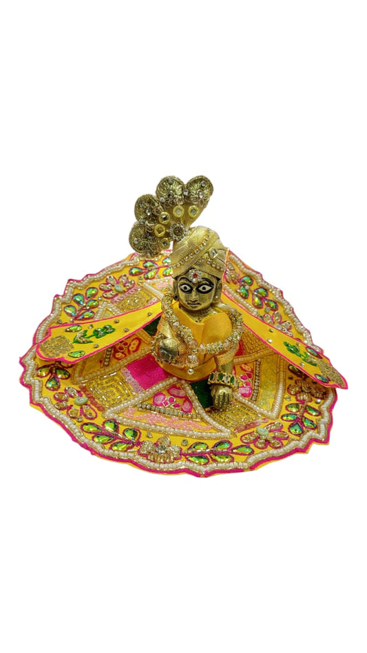 Laddu Gopal Dress with Mukut and Patka l Ladoo Gopal Dress l Bal Gopal l Kanha Ji Thakur Ji Heavy Dress Poshak
