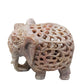 Marble Soapstone Carved Elephant - Baby Inside Mother's Tummyarble Soapstone Carved Elephant - Baby Inside Mother's Tummy