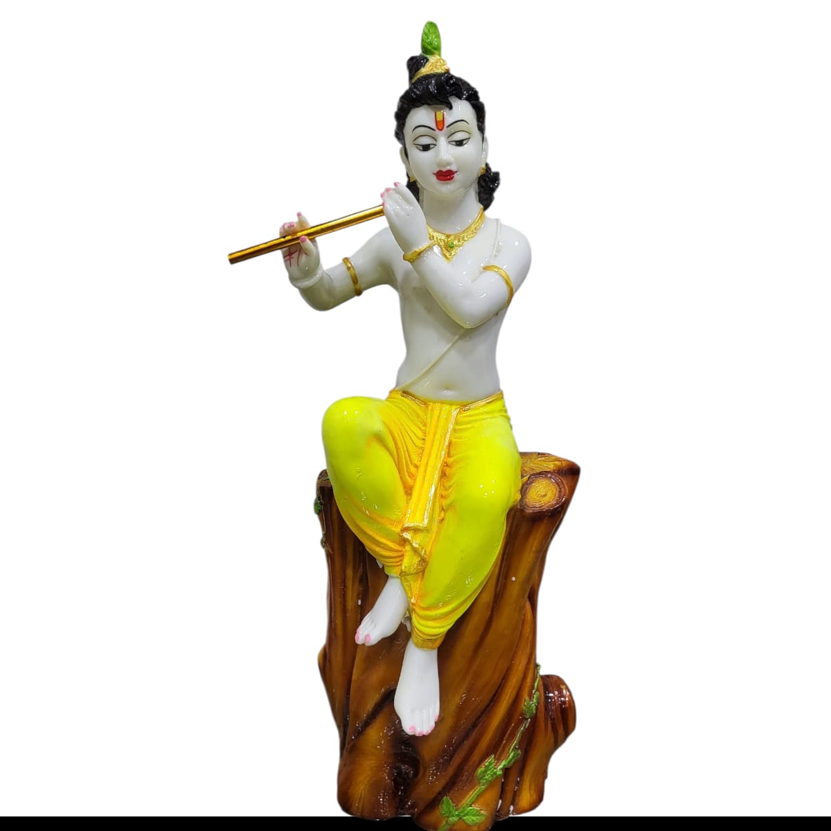 Polyresin Standing Krishna Idol for Pooja & Decorative Statue Figurine | Krishna Murti for for Gifting,House Warming | Size - 1.5 Feet (45m)