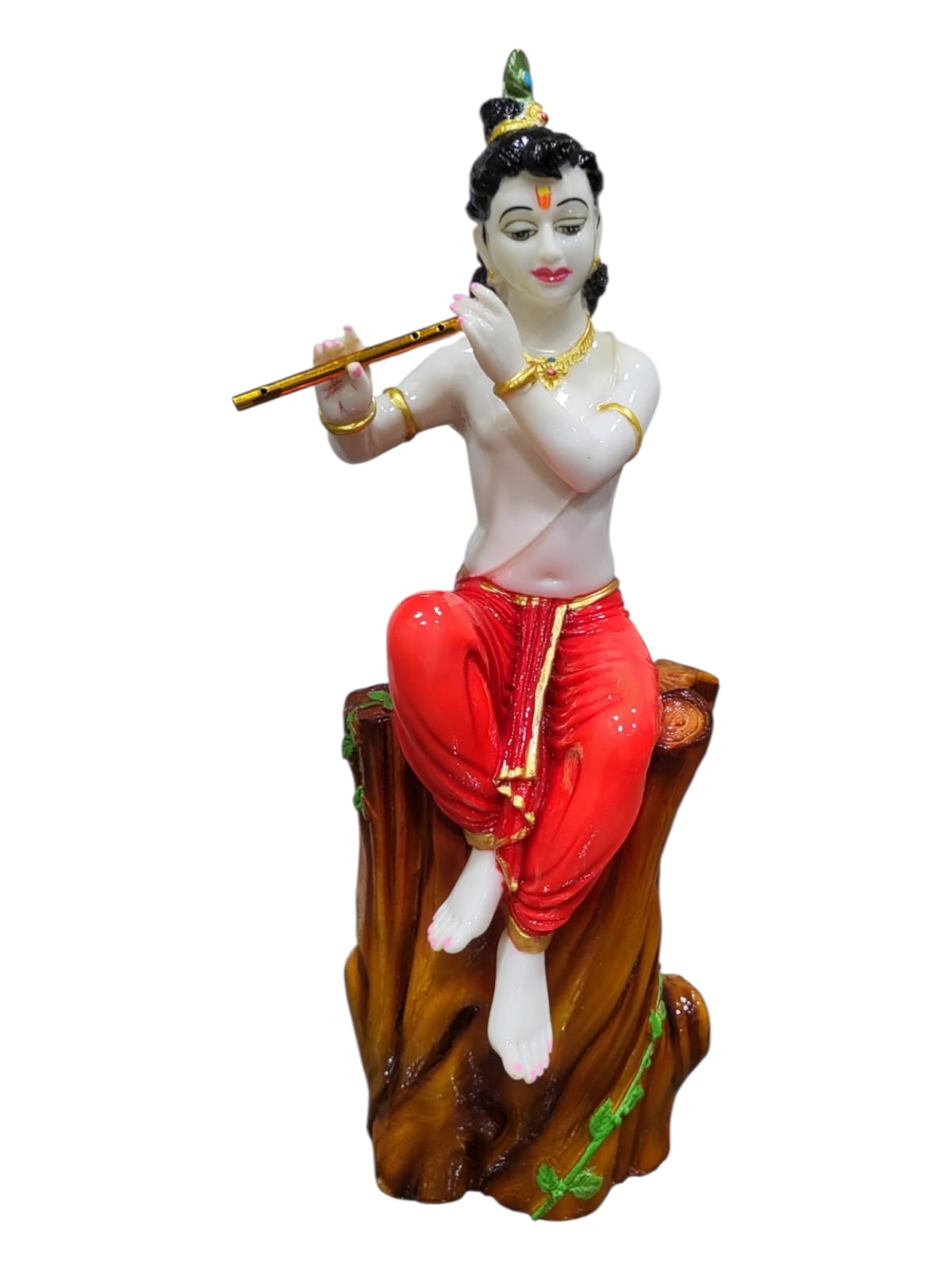 Polyresin Standing Krishna Idol for Pooja & Decorative Statue Figurine | Krishna Murti for for Gifting,House Warming | Size - 1.5 Feet (45m)