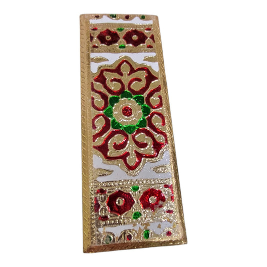 Handcrafted Multicolor Wooden Pooja Chowki – Traditional Decor for Home Temple & Puja Rituals (Multicolor, Pooja.chowki