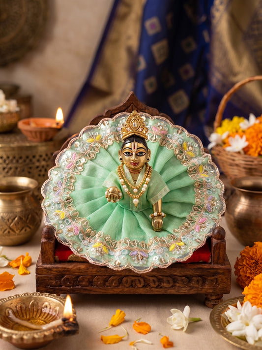 Laddu Gopal Mint Green Designer Poshak