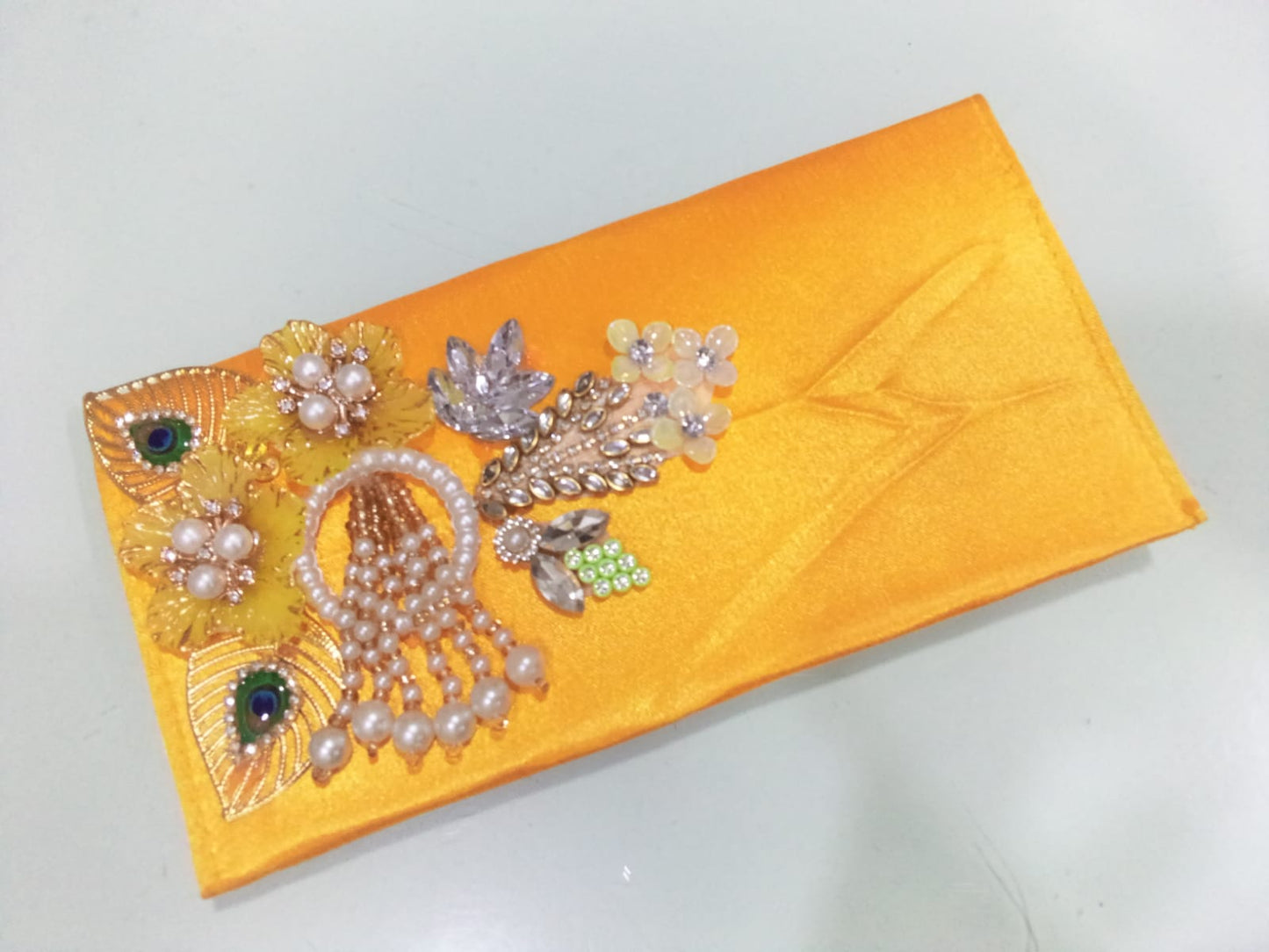 Marigold Sunshine Floral Clutch
