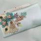 Mint Oasis Pearl & Floral Clutch