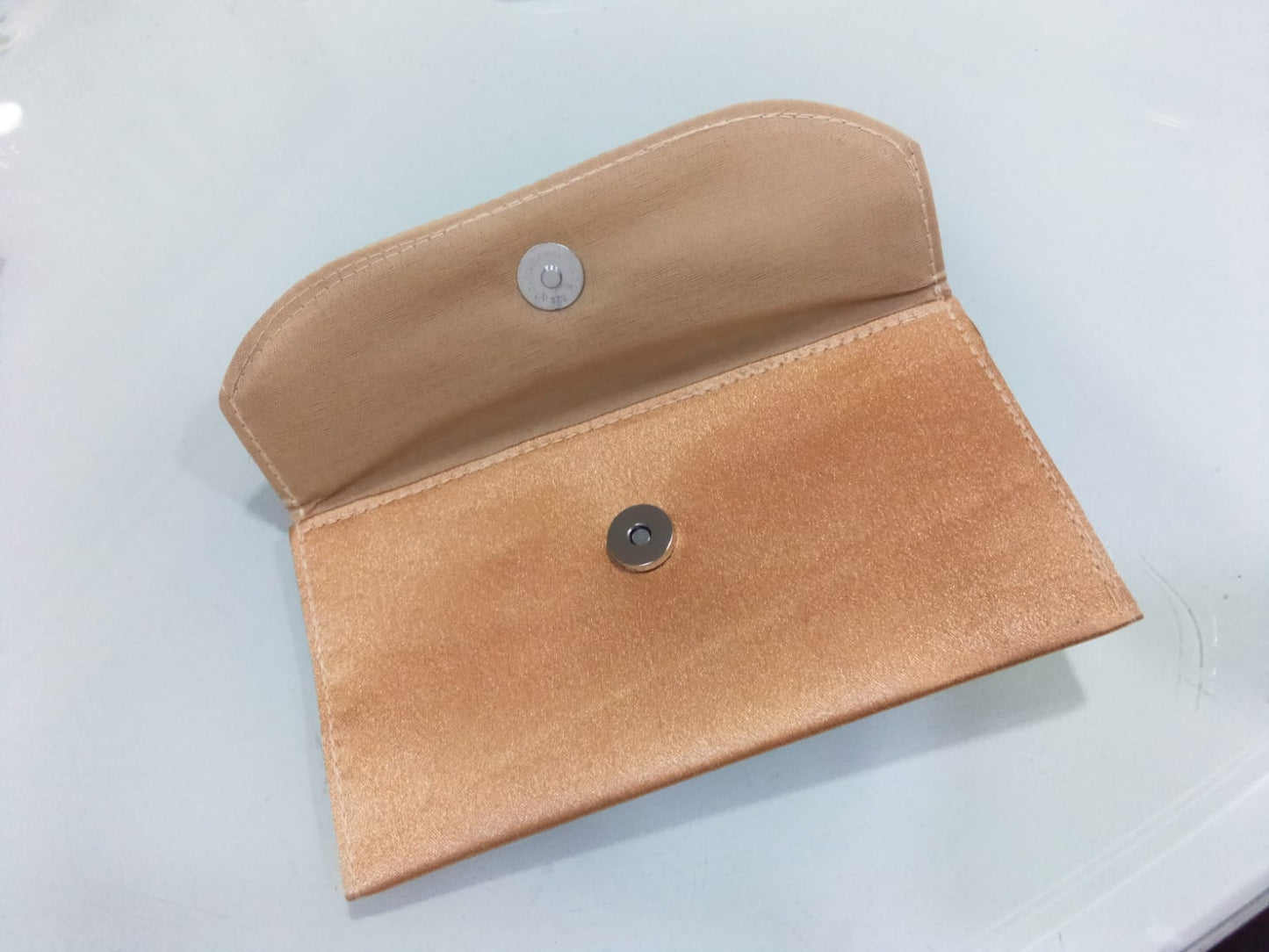 Peach Blossom & Pearl Shimmer Clutch