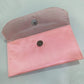 Pastel Peach Satin Festive Clutch with Peacock & Pearl Motifs