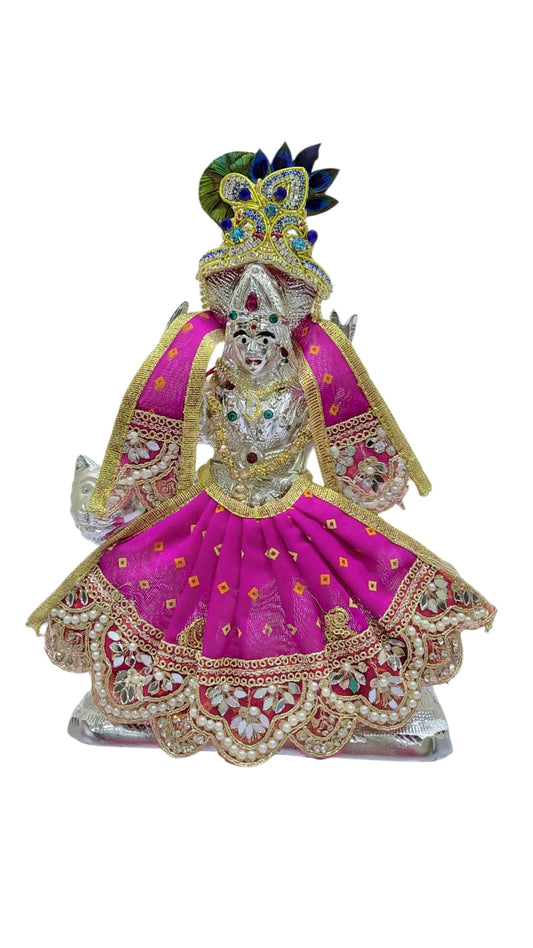 Mata Rani Vastra, Devi Poshak, Durga Dress, Radha Rani Poshak for Standing Idol, Made of Silk Cloth