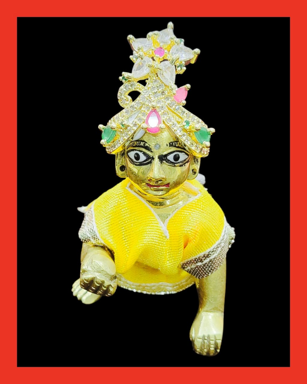 Laddu Gopal Stone Designer Mukut/Adjustable Mukut for Kanha ji/Multicolours