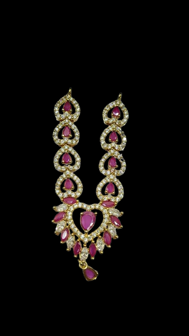 Laddu Gopal Necklace, Gold-Plated with Ruby Stones,Festive Collection