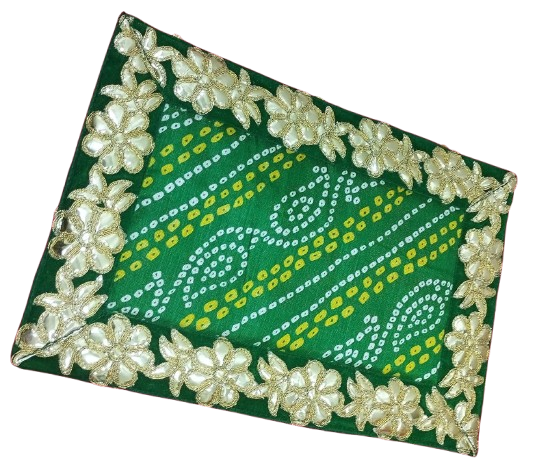 Pooja Aasan/Asan for Puja and Mandir Puja Alter cloth(12X8)