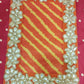 Multicolor leheriya Design Pooja Aasan/Asan for Puja and Mandir Puja Alter cloth(12X8)