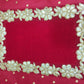 Red Velvet Pooja Aasan/Asan for Puja and Mandir Puja Alter cloth(12X8)